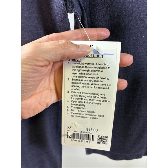 Lululemon NWT Swiftly Wool Long Sleeve Size XXS - Picture 8 of 8